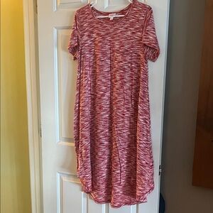 LuLaRoe Red and White womens Casual Dress